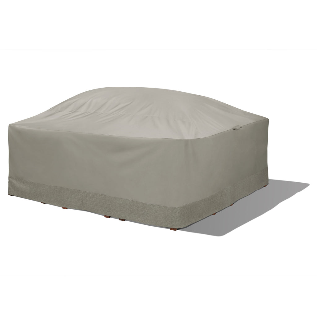 Easygoing Covers Weekend Water-Resistant Outdoor Square Table & Chair Cover with Integrated Easygoing Covers, 90 x 90 x 32 Inch, Moon Rock image 1
