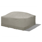 Easygoing Covers Weekend Water-Resistant Outdoor Square Table & Chair Cover with Integrated Easygoing Covers, 90 x 90 x 32 Inch, Moon Rock image 1