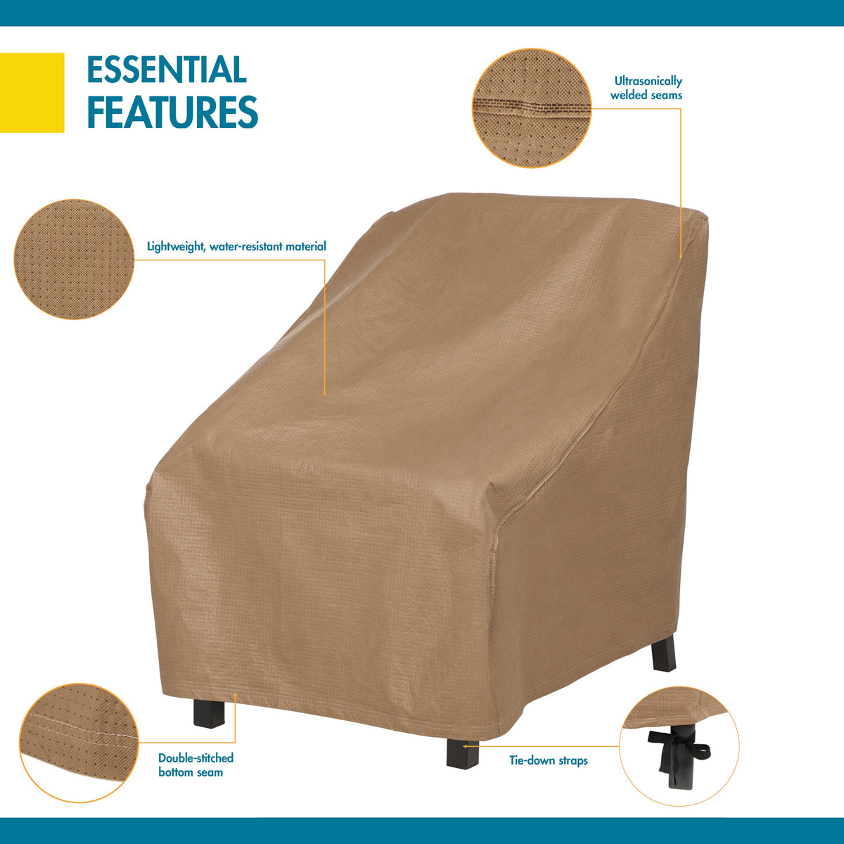 Easygoing Covers Essential All-Weather Outdoor Chair Cover image 7
