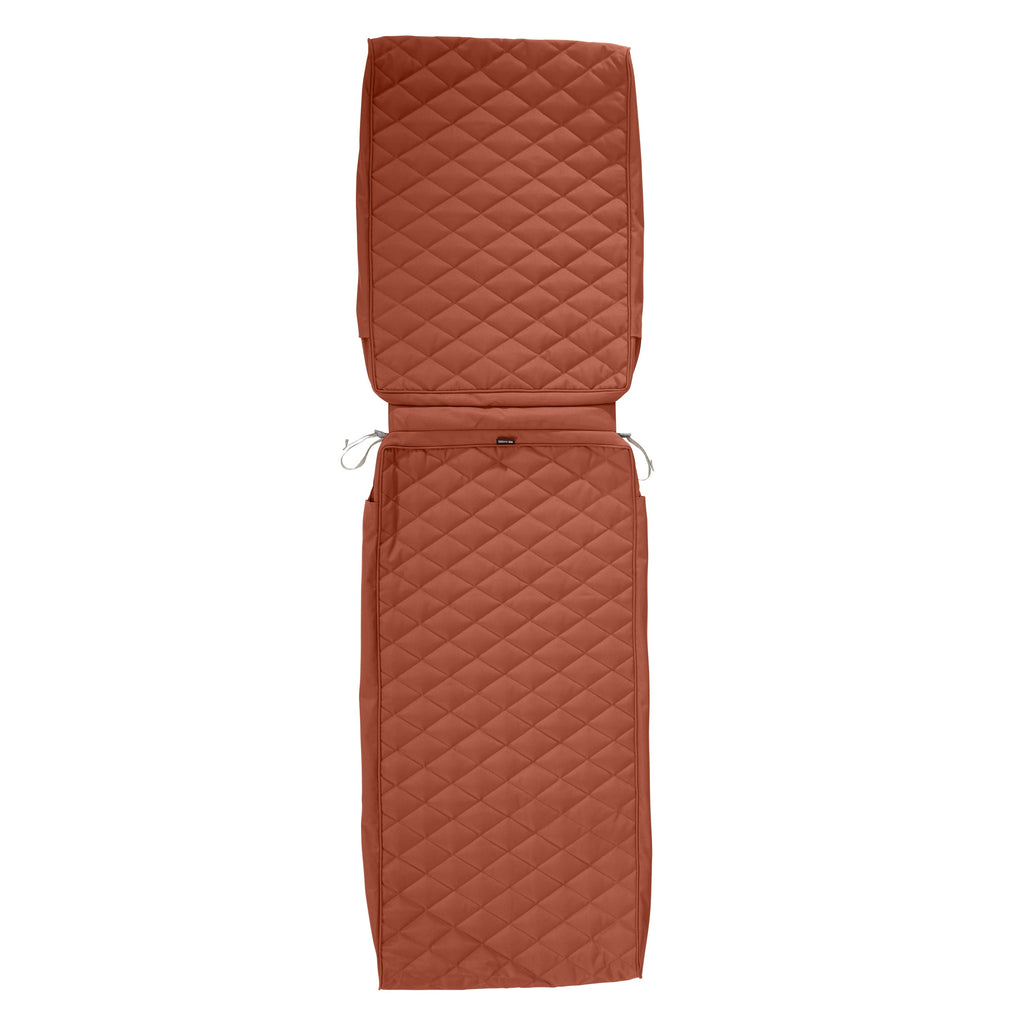 Easygoing Covers Fade-Resistant Water-Resistant Rectangle Patio Quilted Chaise Lounge Cushion Cover image 1