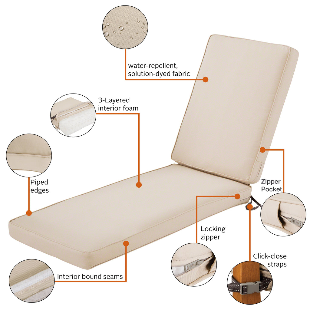 Easygoing Covers Outdoor Chaise Lounge Cushion image 27