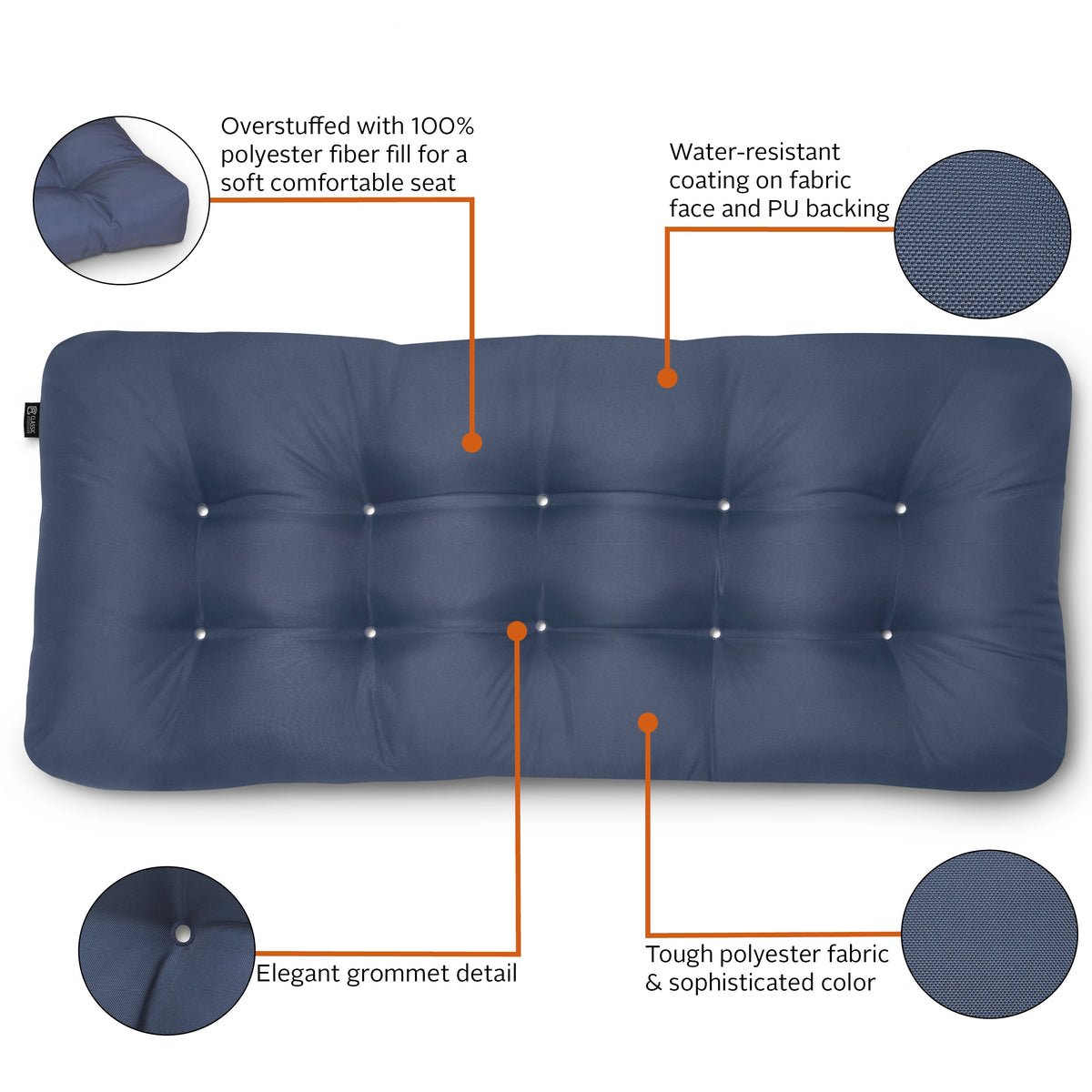 Easygoing Covers Patio Bench Cushion, 54”W image 78