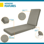Easygoing Covers All-Weather Outdoor Chaise Cushion image 27