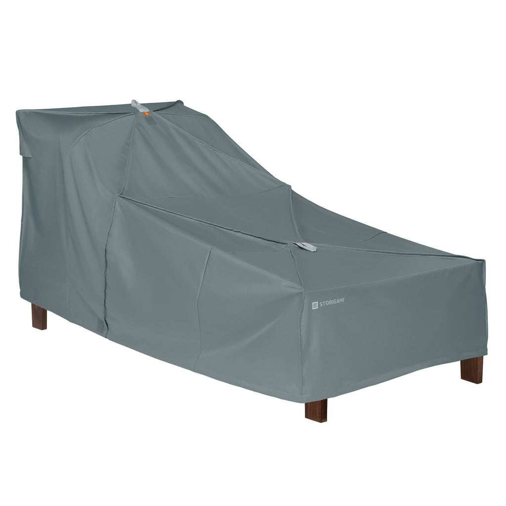 Easygoing Covers Water-Resistant 78 Inch Easy Fold Patio Day Chaise Cover, Monument Grey image 1