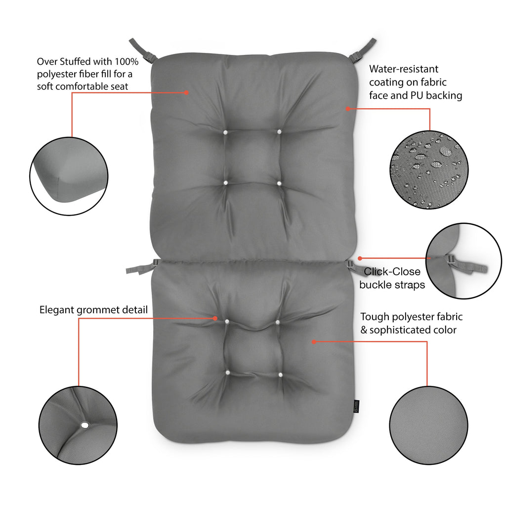Easygoing Covers Patio Chair Cushion 21”W x 19”D (seat) x 22.5”H (back) image 4