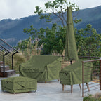 Easygoing Covers Water-Resistant Rectangular/Oval Patio Table & Chair Set Cover image 2