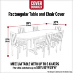 Easygoing Covers Rectangle Table and Chair Cover, 108 x 82 x 23 Inch image 3