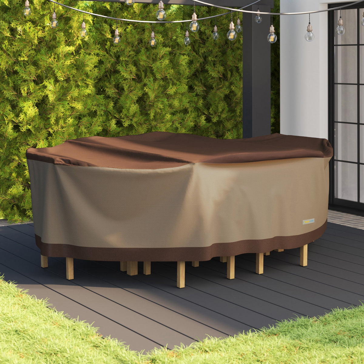 Easygoing Covers Ultimate Waterproof Outdoor Table with Chairs Cover, Rectangular image 9