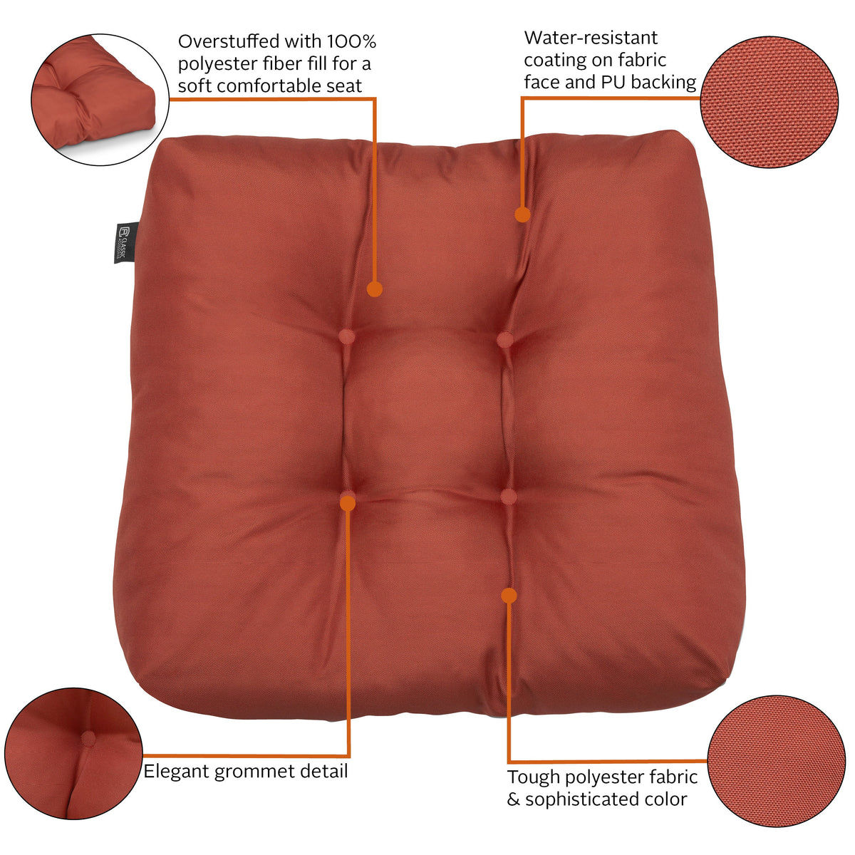 Easygoing Covers Patio Seat Cushion, 2 Pack, 19"W image 110
