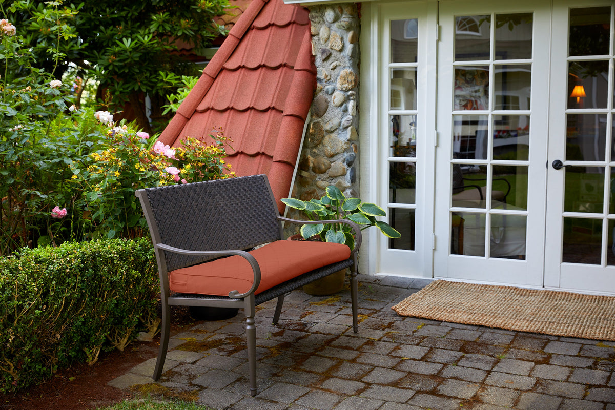 Easygoing Covers Fade-Resistant Water-Resistant Patio Bench/Settee Quilted Cushion Cover image 7