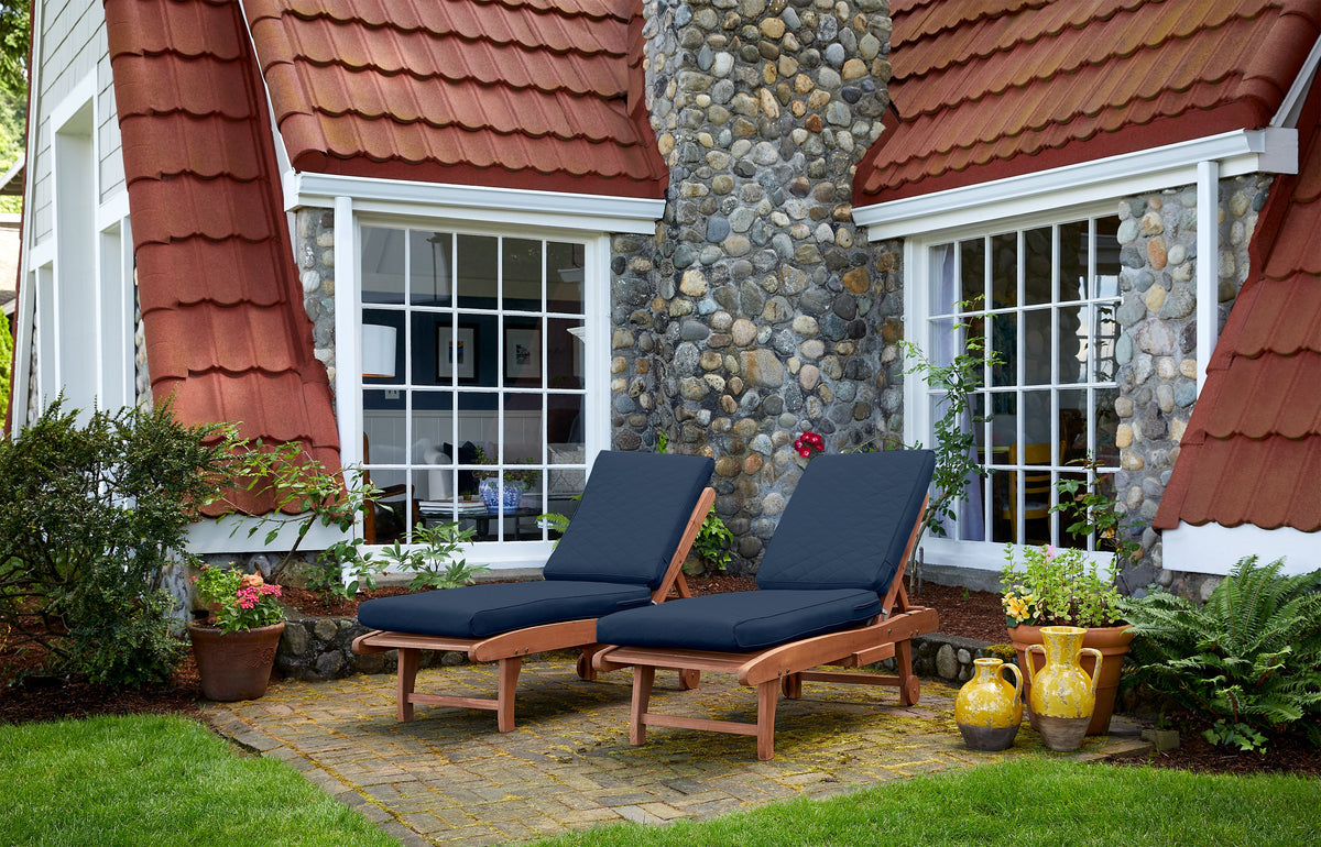 Easygoing Covers Fade-Resistant Water-Resistant Rectangle Patio Quilted Chaise Lounge Cushion Cover image 36