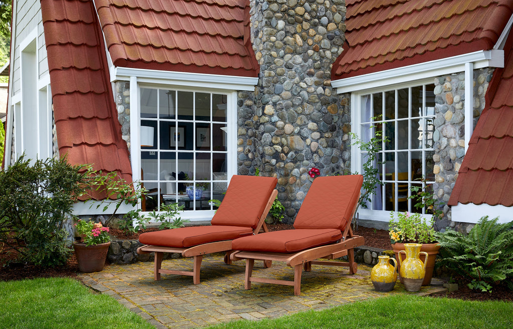 Easygoing Covers Fade-Resistant Water-Resistant Rectangle Patio Quilted Chaise Lounge Cushion image 30