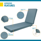 Easygoing Covers All-Weather Outdoor Chaise Cushion image 12
