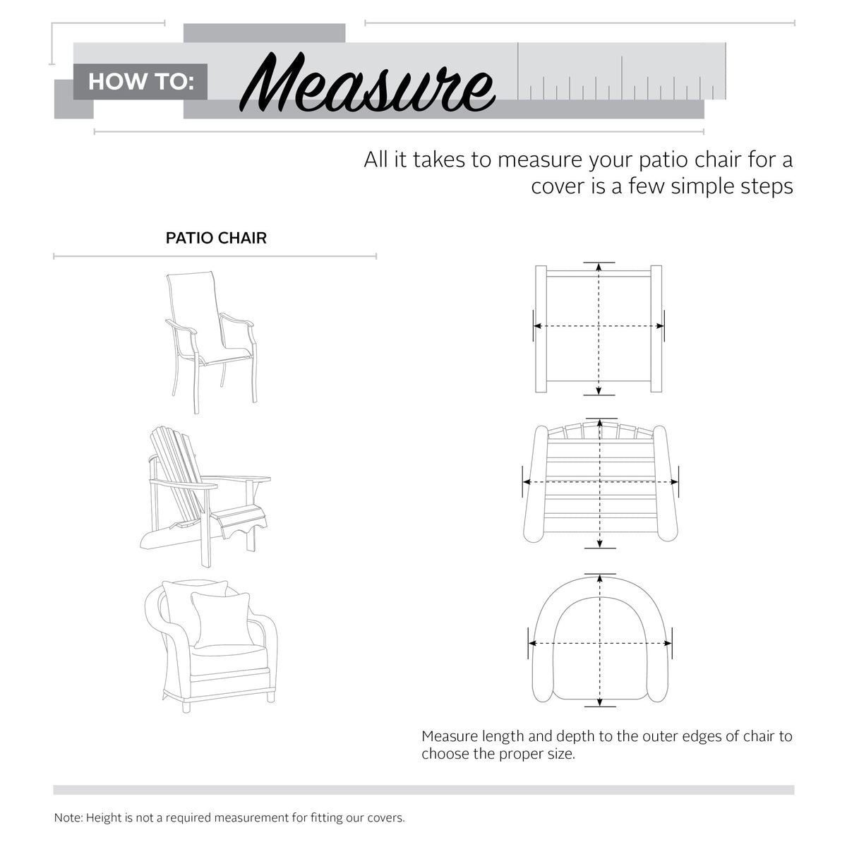 Easygoing Covers Water-Resistant 26 Inch Stackable Patio Chair Cover image 10