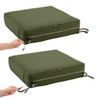 Easygoing Covers Fade-Resistant Water-Resistant 5 Inch Thick Square Patio Dining Seat Cushion Cover image 111