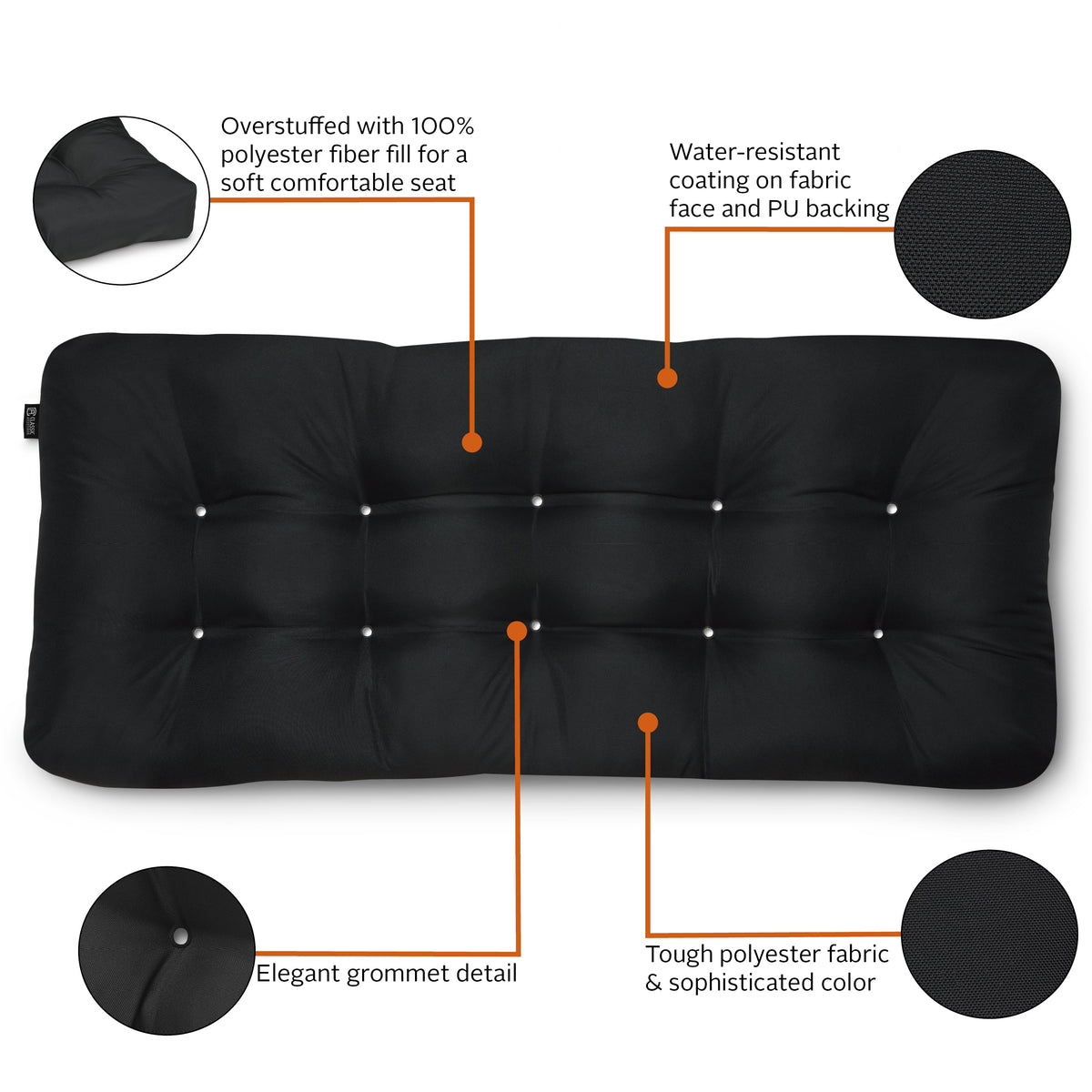 Easygoing Covers Patio Bench Cushion, 54”W image 33