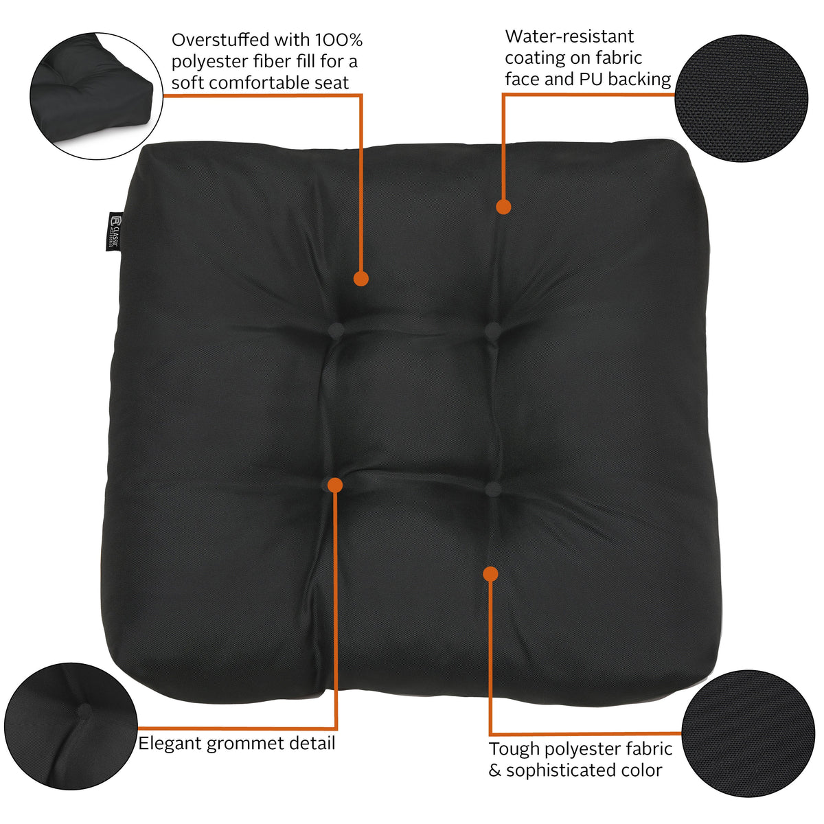 Easygoing Covers Patio Seat Cushion, 2 Pack, 19"W image 121