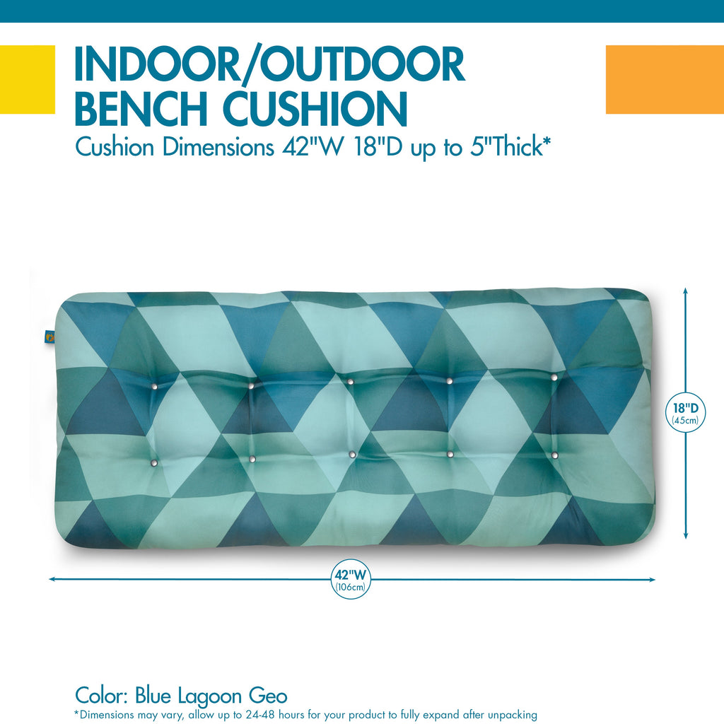 Easygoing Covers Water-Resistant Indoor/Outdoor Bench Cushion, 48 x 18 x 5 Inch image 20