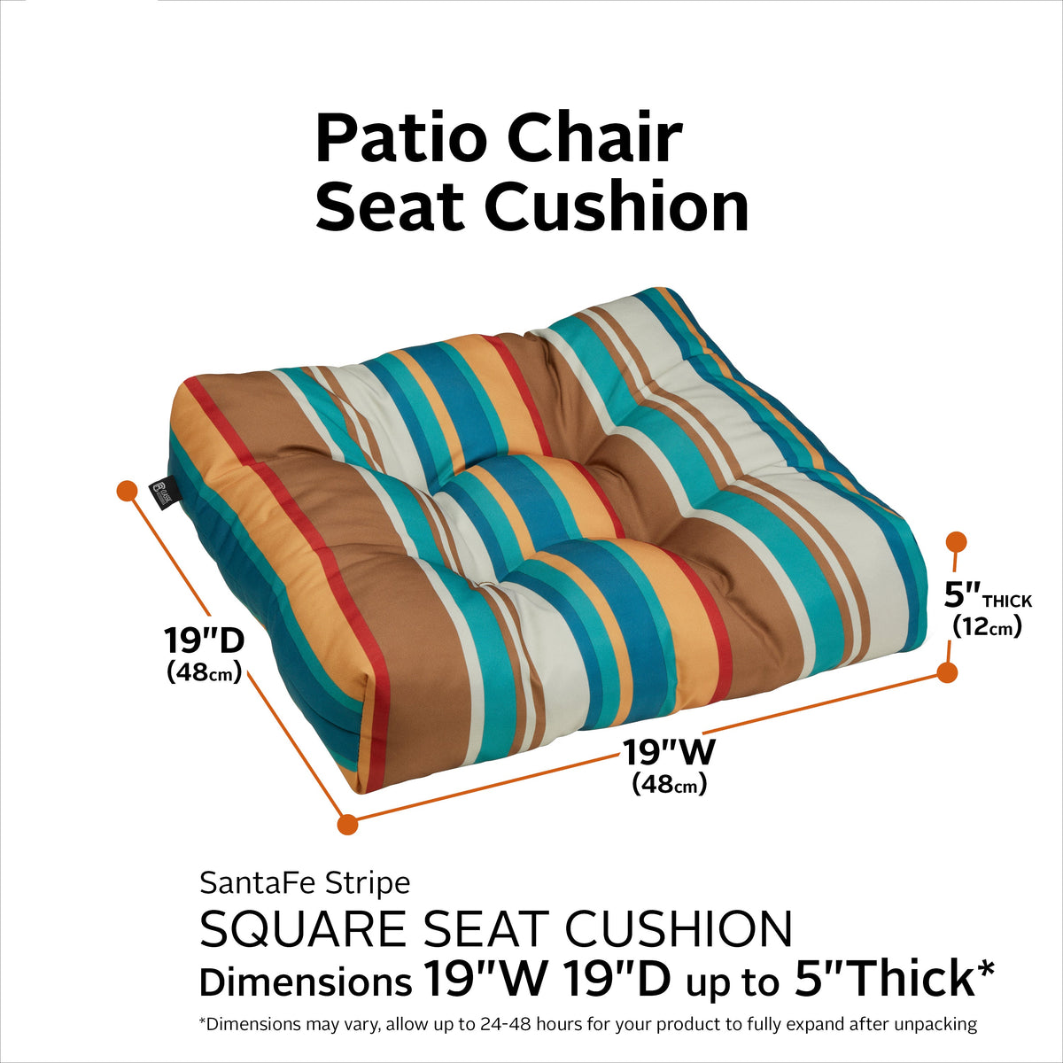 Easygoing Covers Patio Seat Cushion, 2 Pack, 19"W image 64