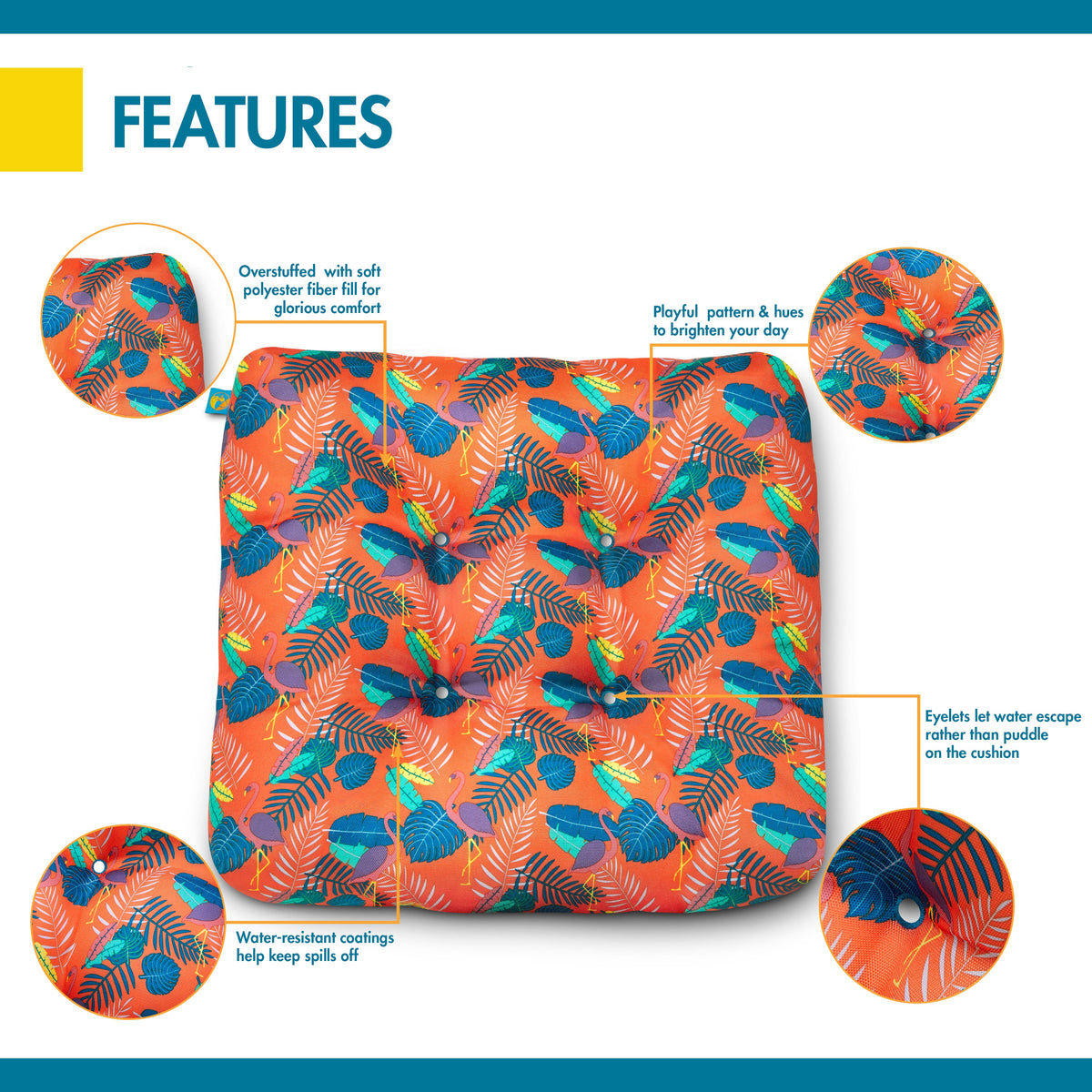 Easygoing Covers All-Weather Indoor/Outdoor Seat Cushion image 57