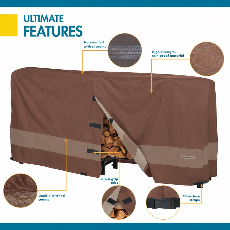 Easygoing Covers Ultimate Waterproof Log Rack Cover, 98 Inch image 3
