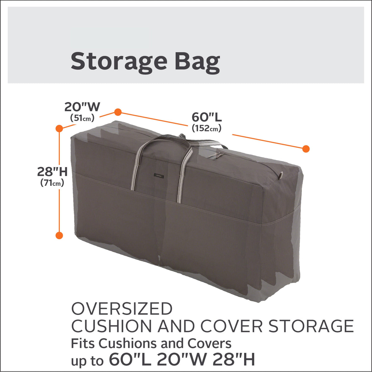 Easygoing Covers Water-Resistant Patio Cushion and Cover Storage Bag image 3