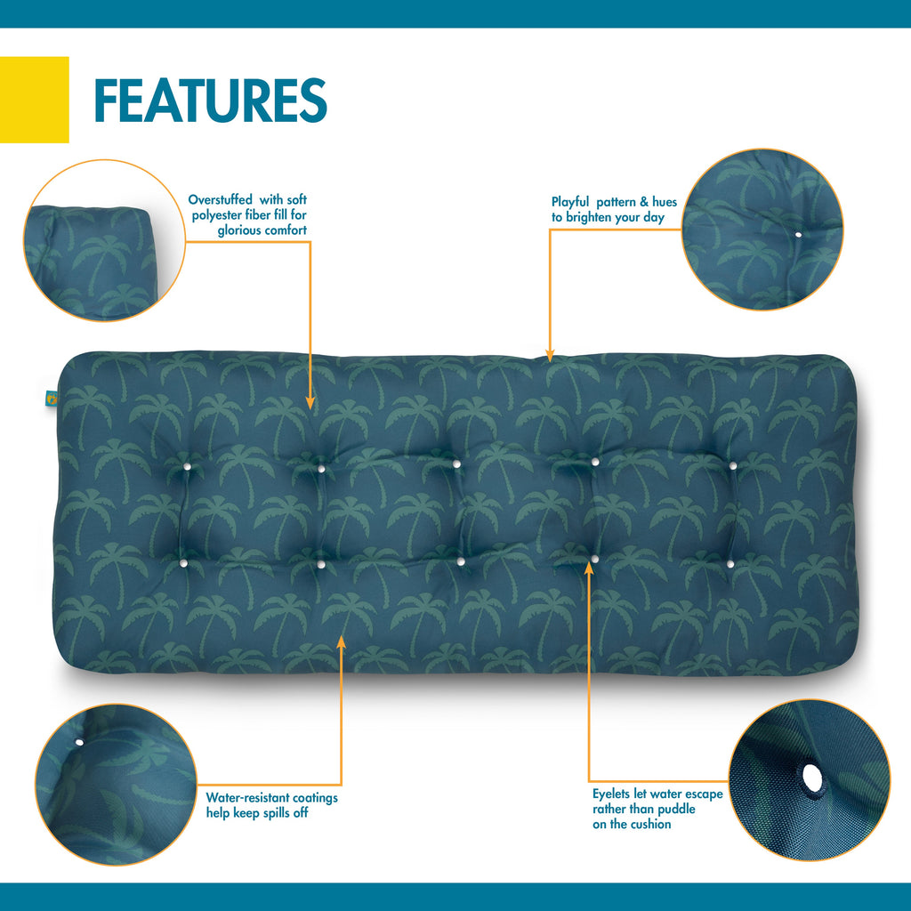 Easygoing Covers Water-Resistant Indoor/Outdoor Bench Cushion, 48 x 18 x 5 Inch image 4