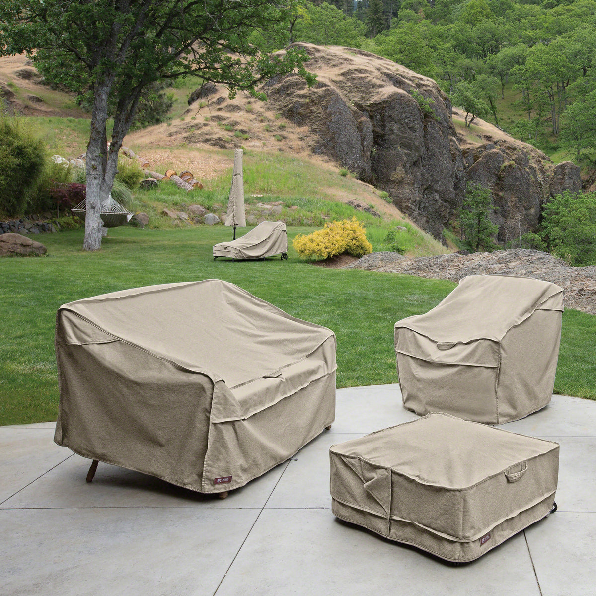 Easygoing Covers Water-Resistant Rectangular/Oval Patio Table & Chair Set Cover image 24