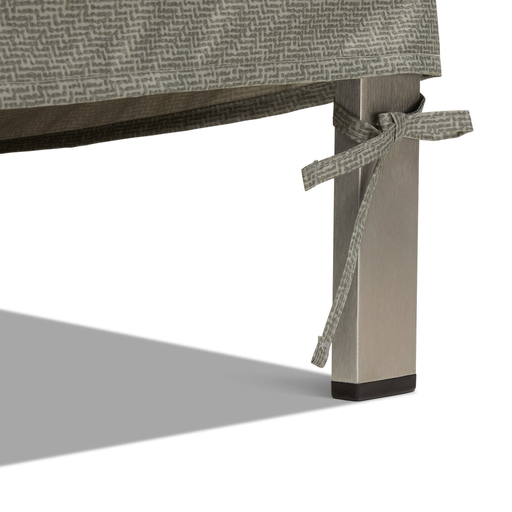 Easygoing Covers Weekend Water-Resistant Outdoor Square Table & Chair Cover with Integrated Easygoing Covers, 90 x 90 x 32 Inch, Moon Rock image 7
