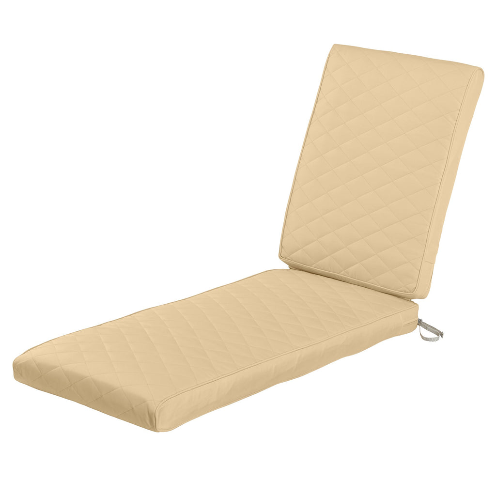 Easygoing Covers Fade-Resistant Water-Resistant Rectangle Patio Quilted Chaise Lounge Cushion image 46
