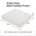 Easygoing Covers Rectangular Patio Cushion Foam image 3