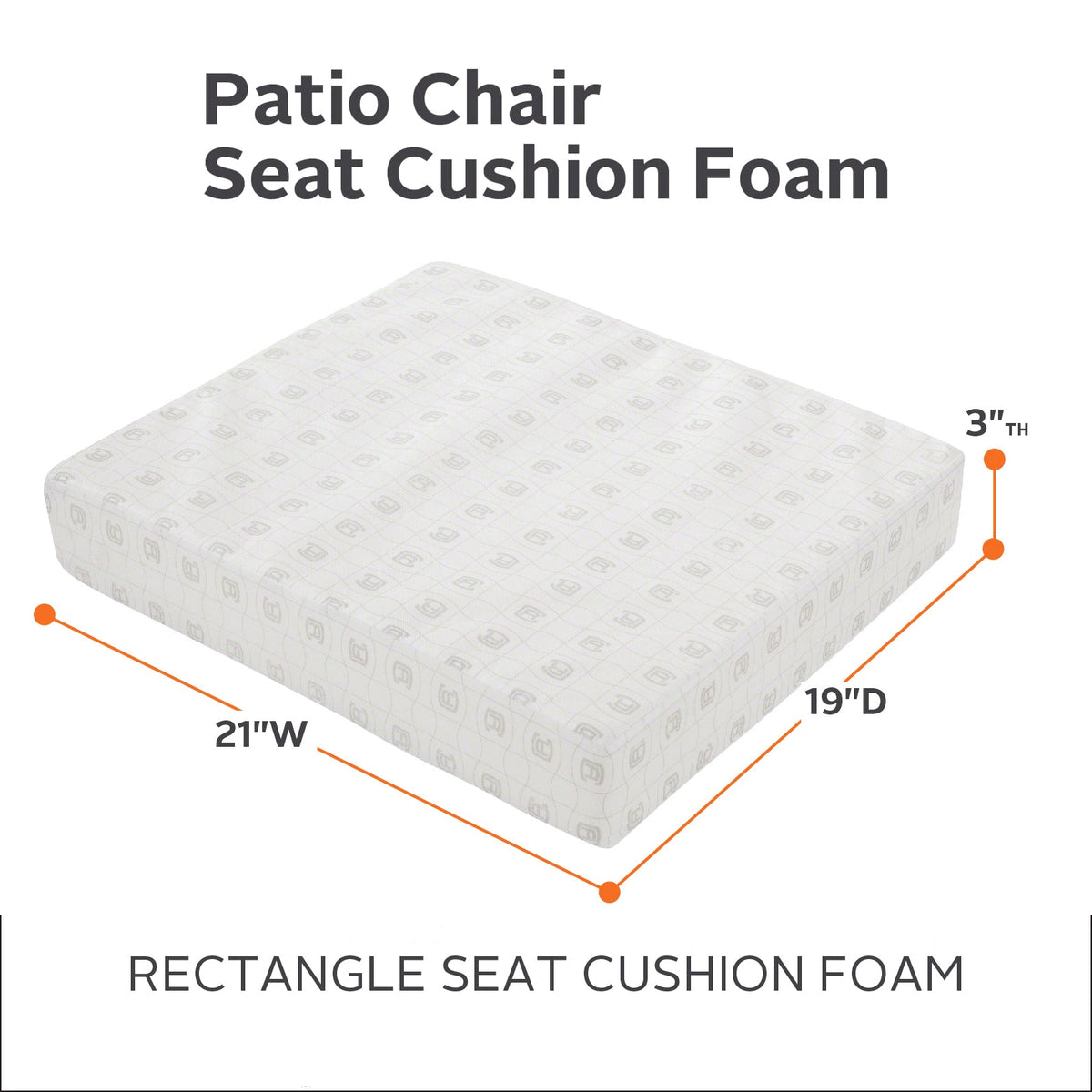 Easygoing Covers Rectangular Patio Cushion Foam image 3