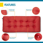 Easygoing Covers Water-Resistant Indoor/Outdoor Bench Cushion, 48 x 18 x 5 Inch image 15