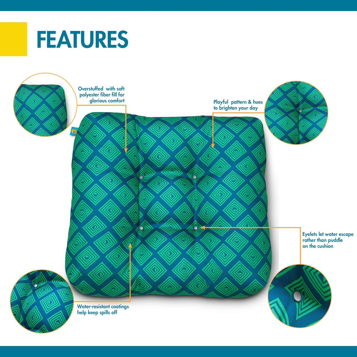 Easygoing Covers All-Weather Indoor/Outdoor Seat Cushion image 90