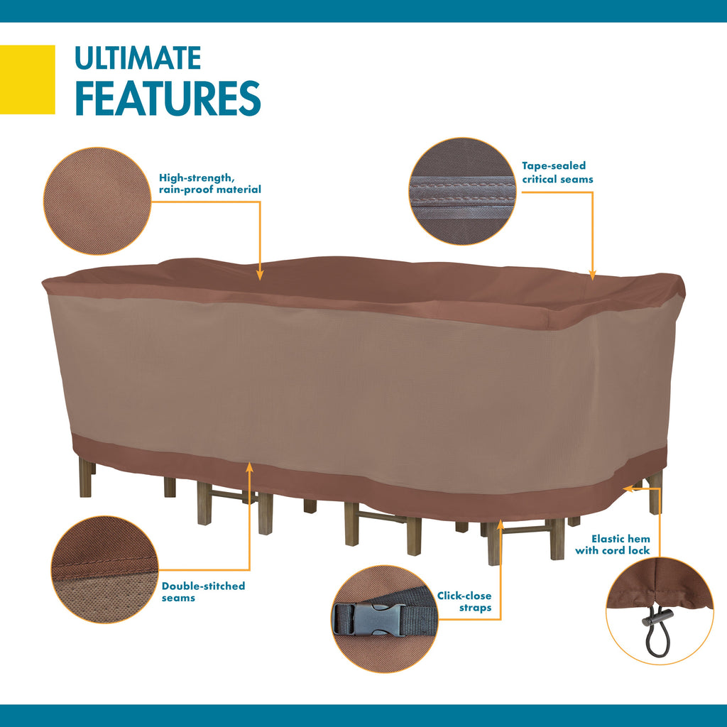 Easygoing Covers Ultimate Waterproof Outdoor Table with Chairs Cover, Rectangular image 8