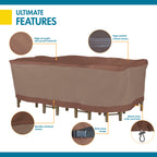 Easygoing Covers Ultimate Waterproof Outdoor Table with Chairs Cover, Rectangular image 8