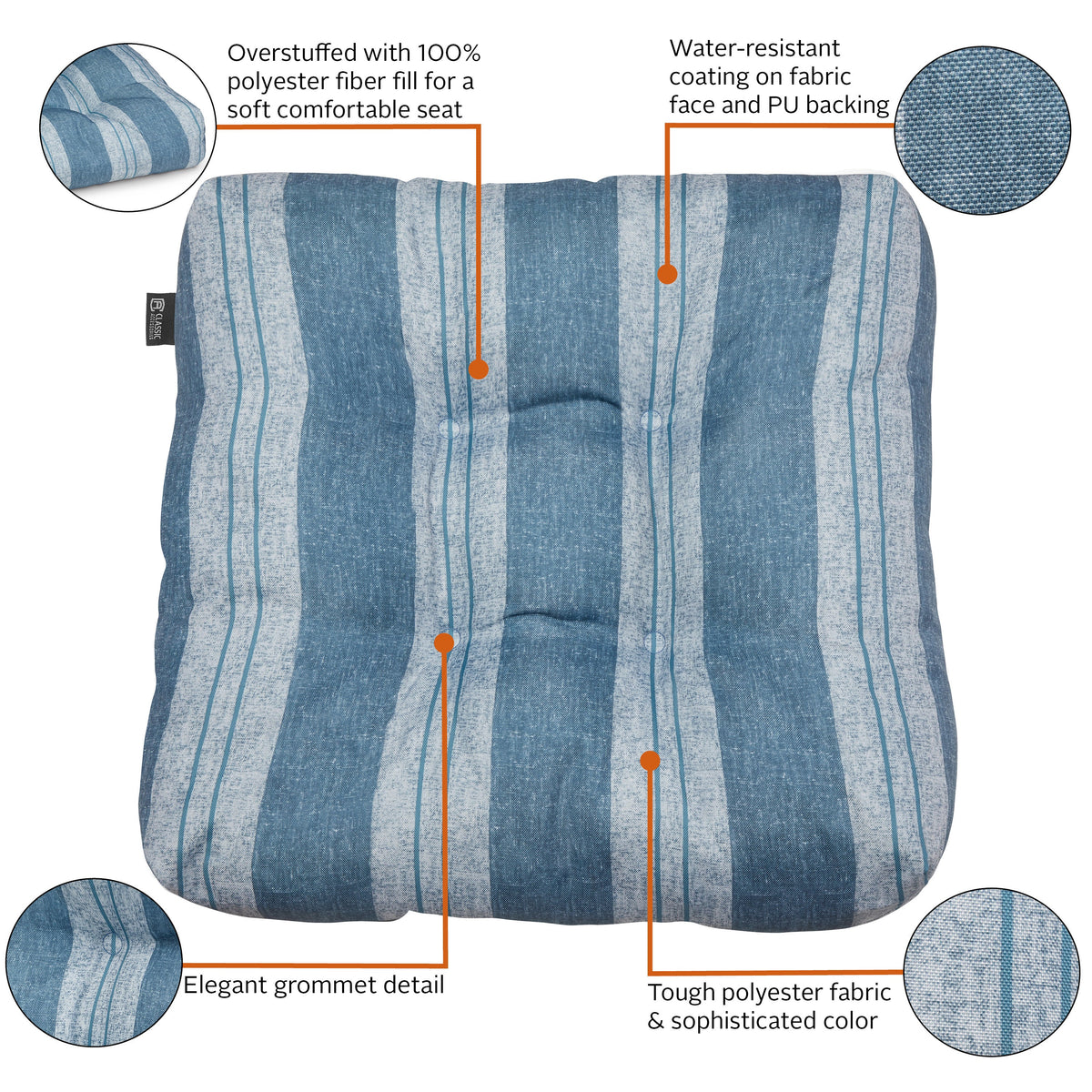 Easygoing Covers Patio Seat Cushion, 2 Pack, 19"W image 60