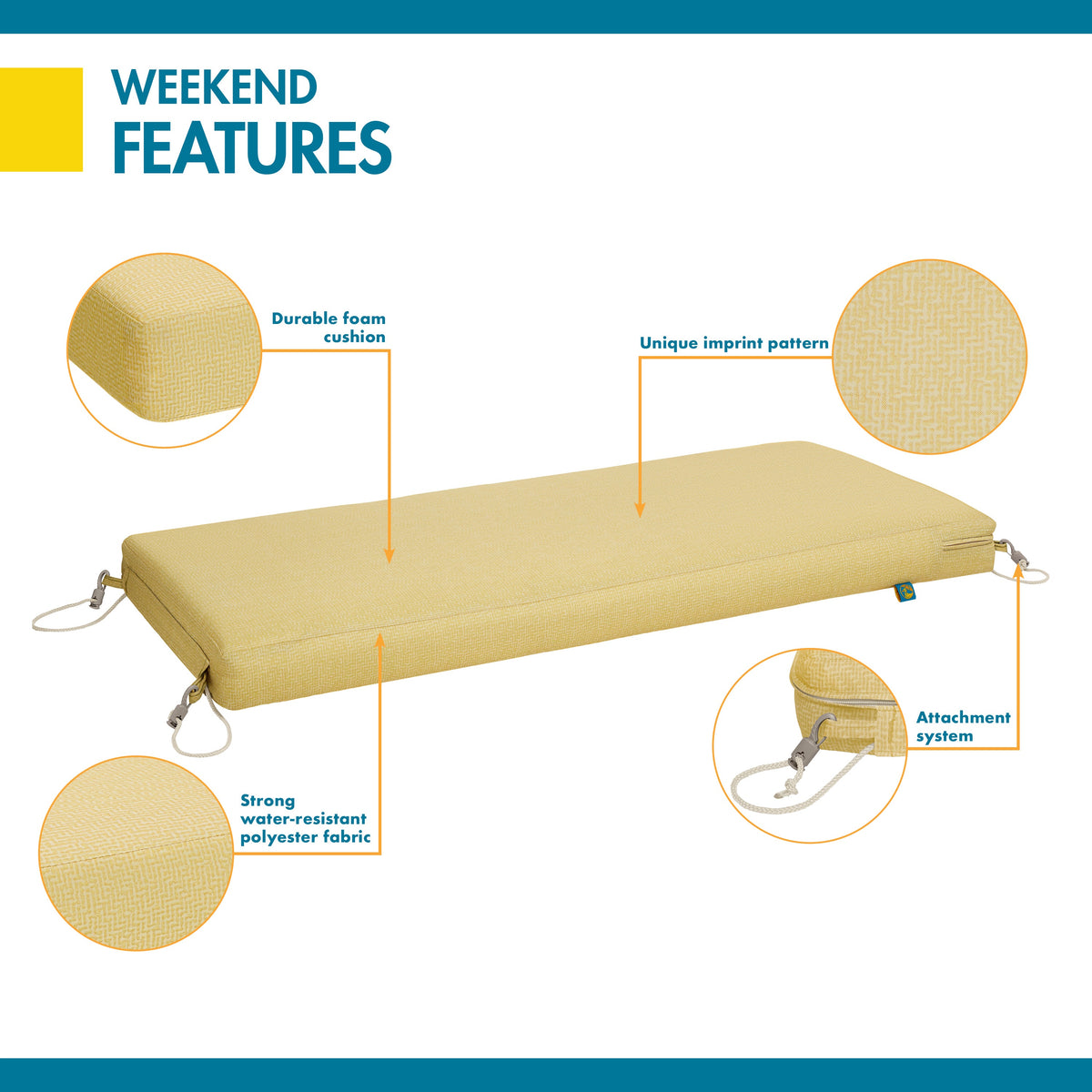 Easygoing Covers All-Weather Outdoor Bench Cushion image 5