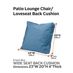 Easygoing Covers Water-Resistant Patio Lounge Chair/Loveseat Back Cushion, 4 Inch Thick image 40