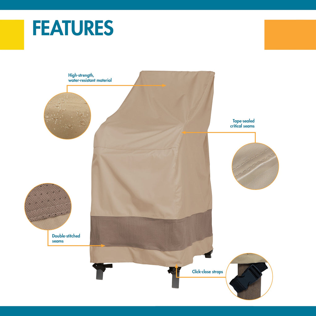 Easygoing Covers Elegant Waterproof Outdoor Stackable Chair Cover image 3