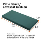 Easygoing Covers Water-Resistant Patio Bench/Loveseat Cushion image 70