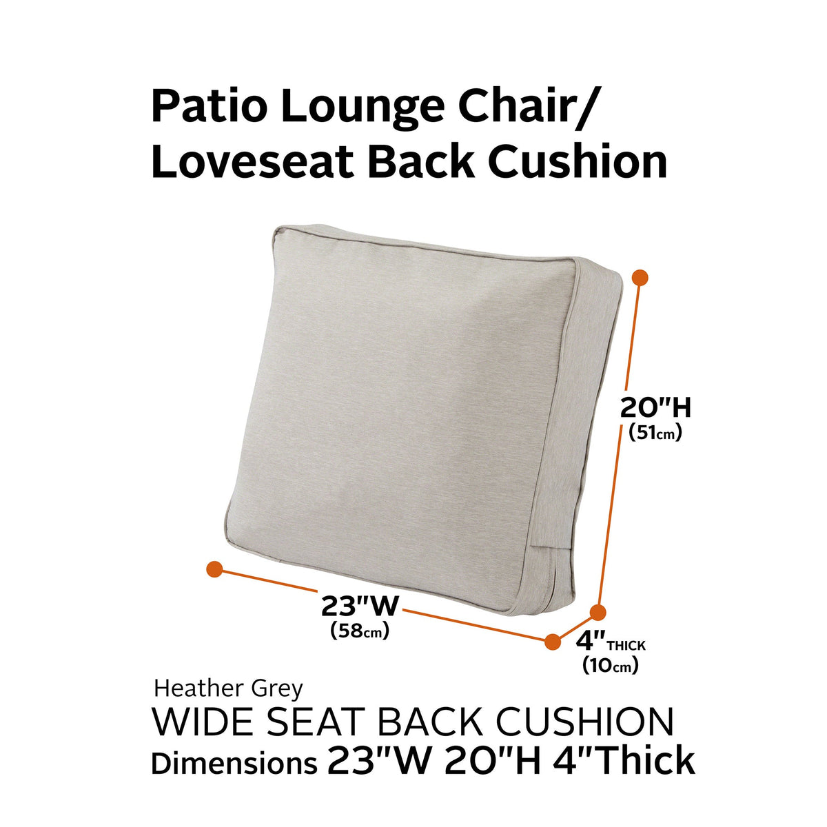 Easygoing Covers Fade-Resistant Patio Lounge Chair/Loveseat Back Cushion image 63