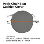 Easygoing Covers Fade-Resistant Water-Resistant Patio Chair Seat Cushion Cover image 109