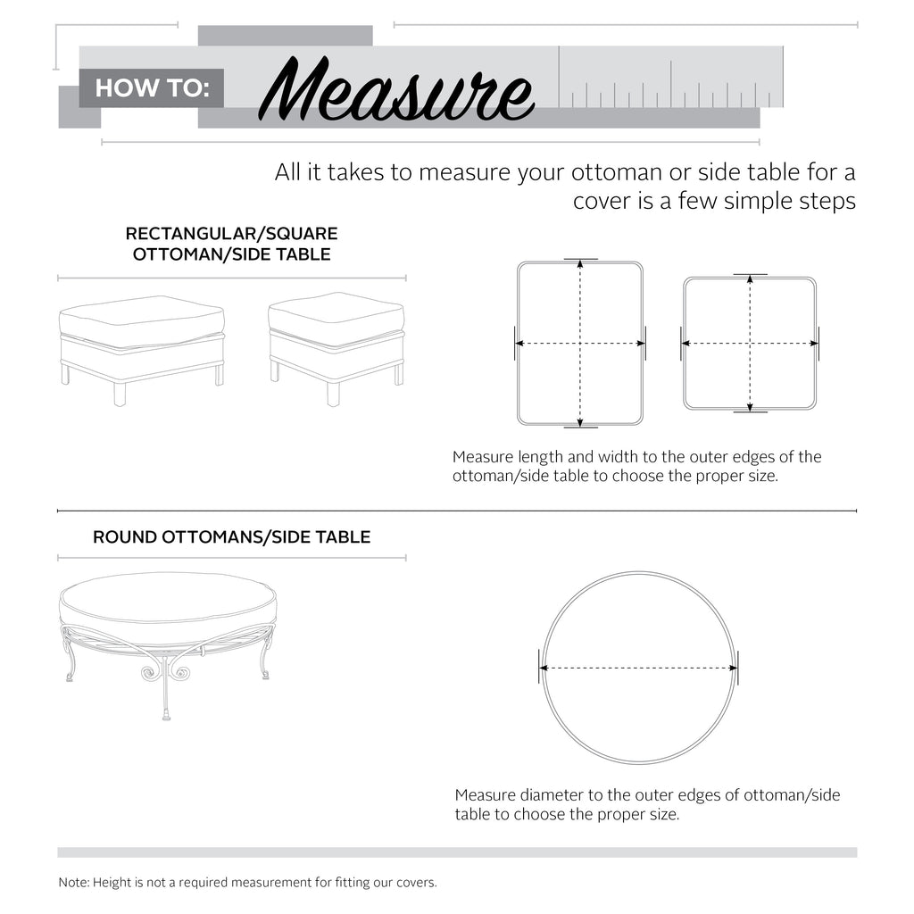 Easygoing Covers Water-Resistant Round Ottoman/Coffee Table Cover image 12