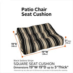 Easygoing Covers Patio Seat Cushion, 2 Pack, 19"W image 5