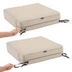Easygoing Covers Fade-Resistant Water-Resistant 5 Inch Thick Square Patio Dining Seat Cushion Cover image 57