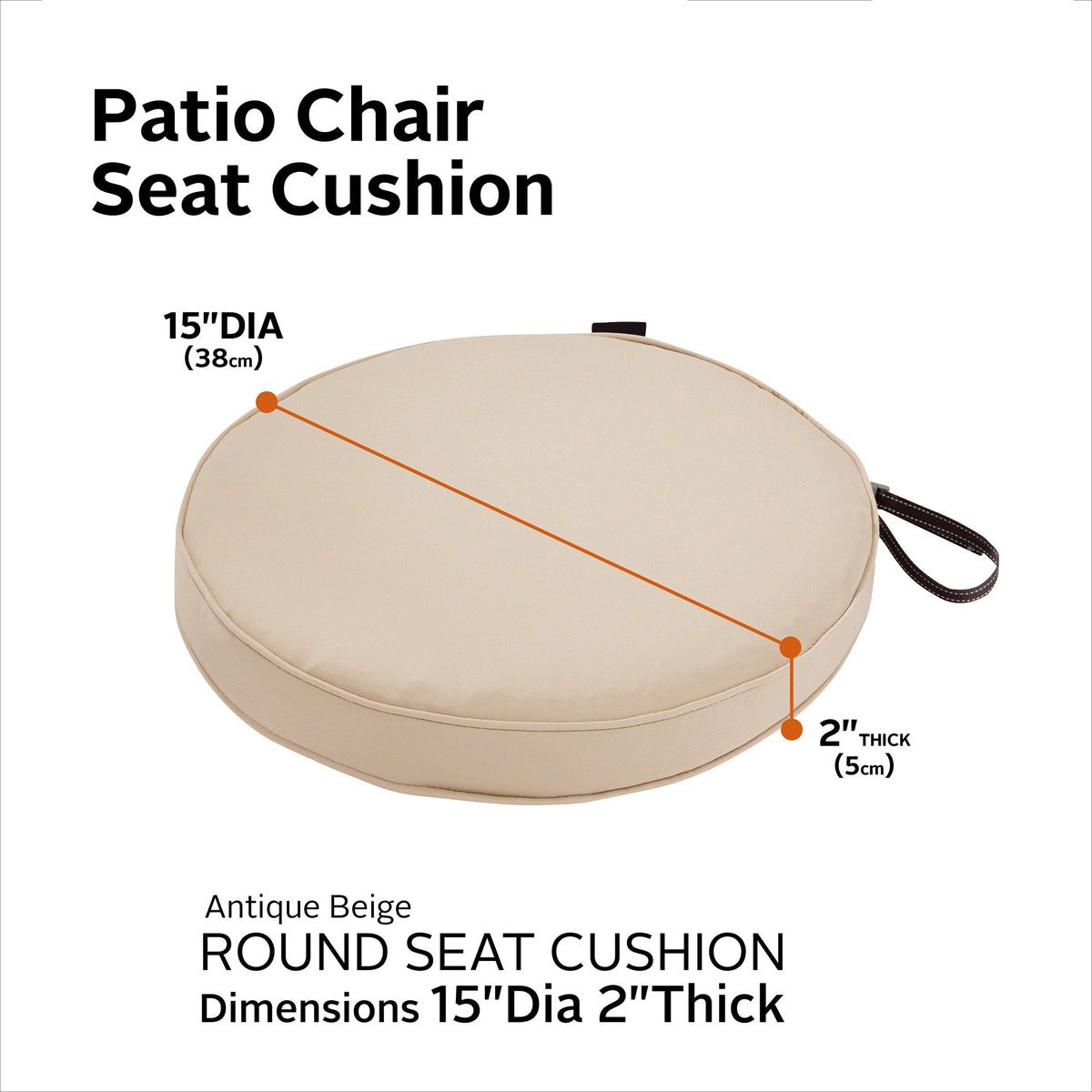 Easygoing Covers Outdoor Bistro Chair Cushion image 83