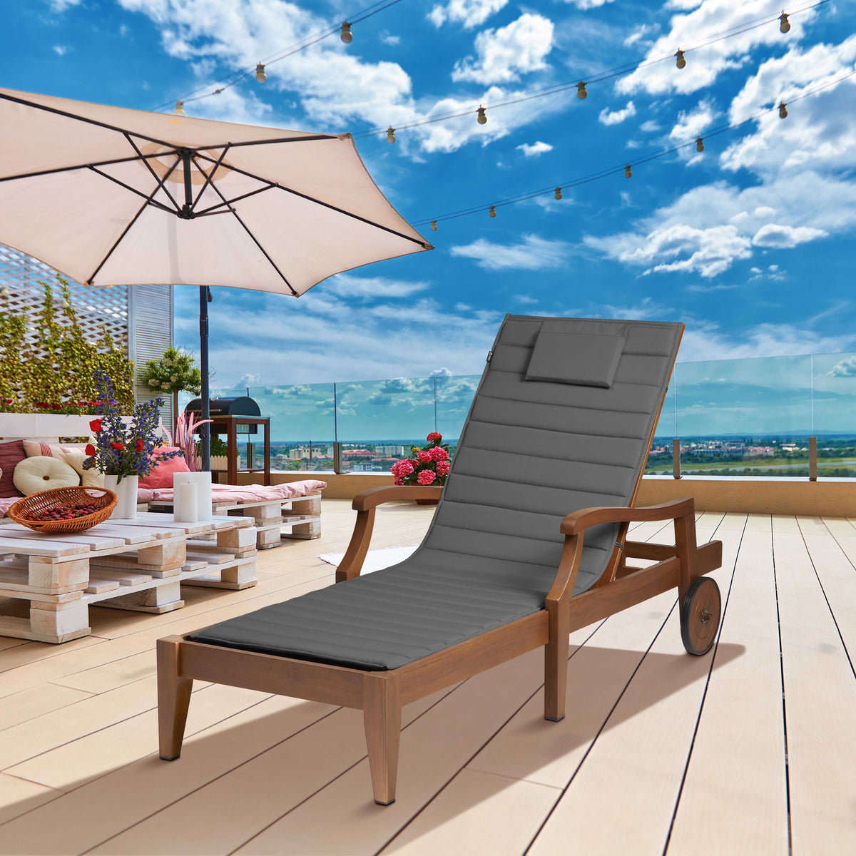 Easygoing Covers Water-Resistant Chaise Lounge Cushion image 40