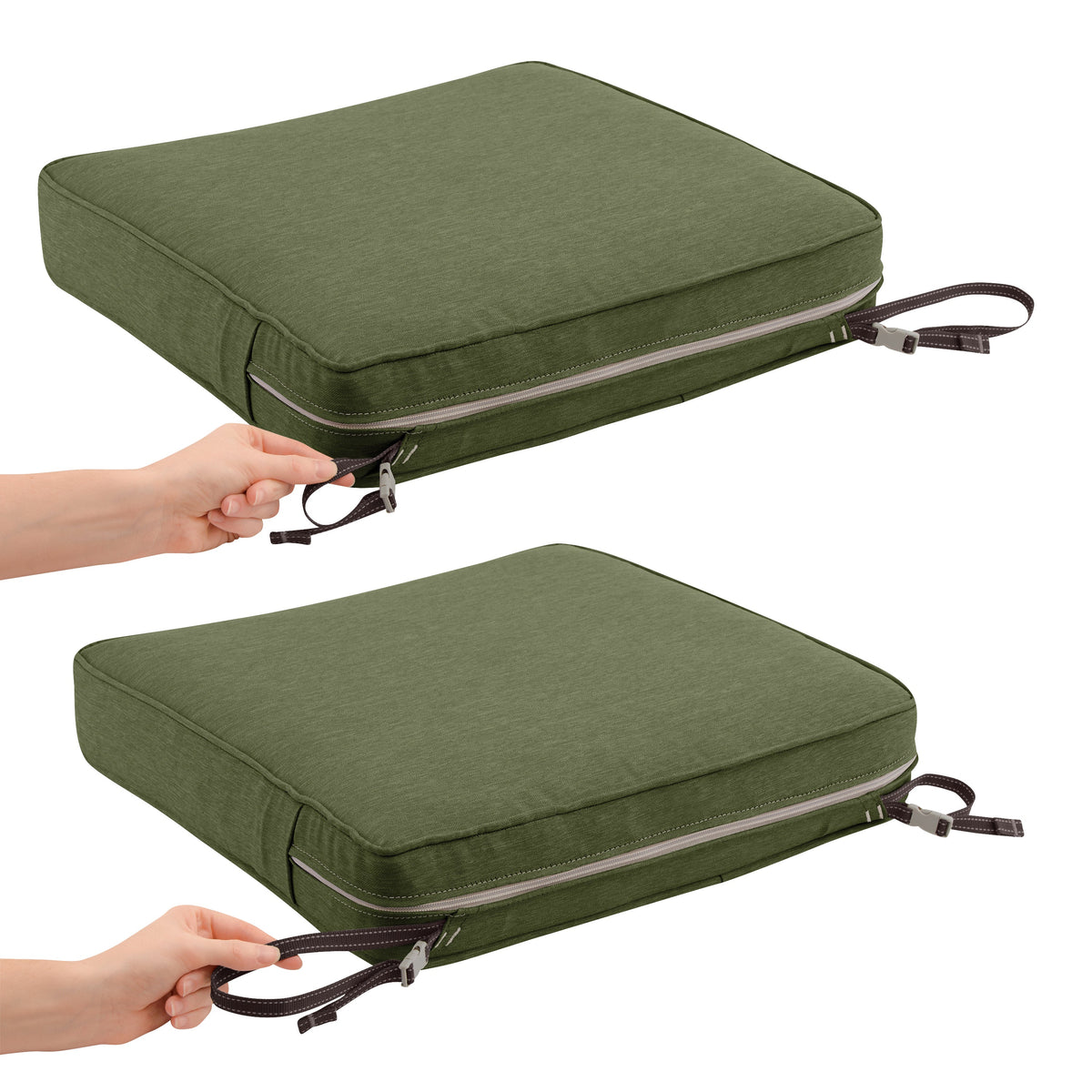 Easygoing Covers Fade-Resistant Water-Resistant Rectangular Patio Lounge Seat Cushion Cover image 164