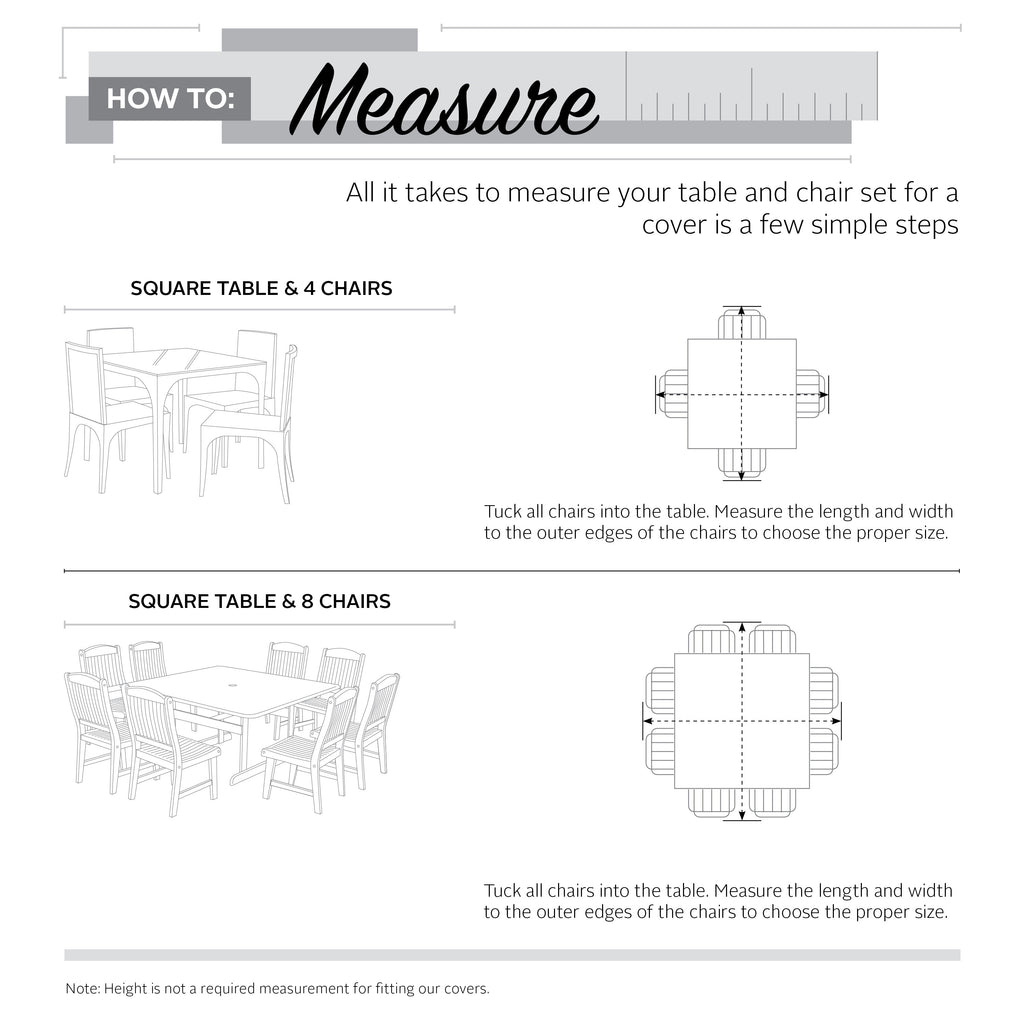 Easygoing Covers Water-Resistant Square Patio Table & Chair Set Cover image 19
